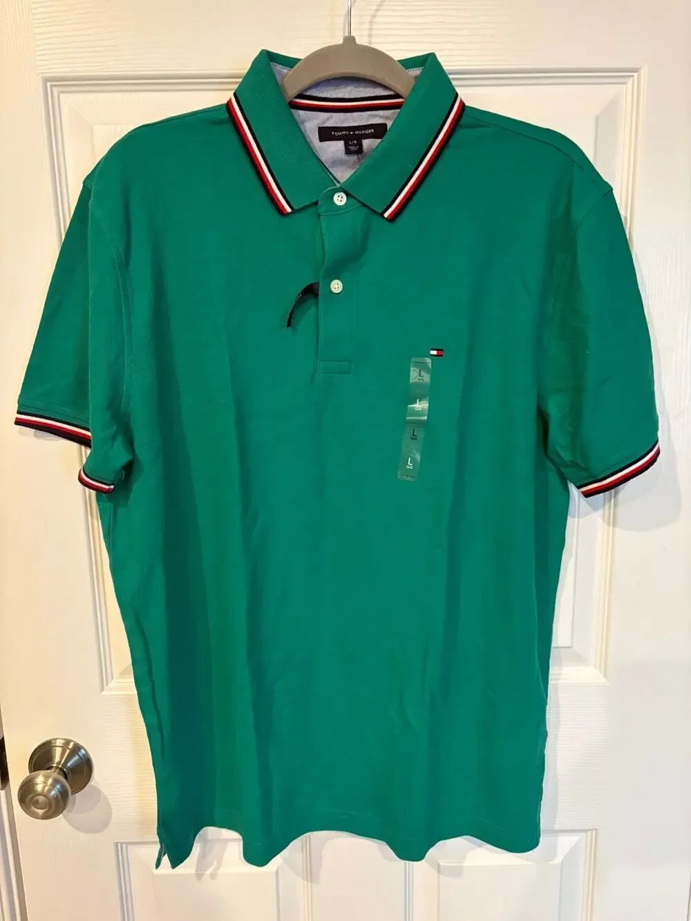Tommy Hilfiger Quick Dry Wicking Short Sleeve Polo Green Large